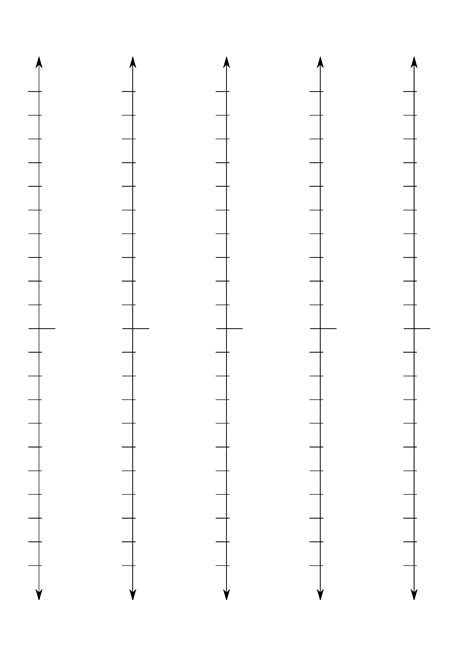 Printable Vertical Number Line
